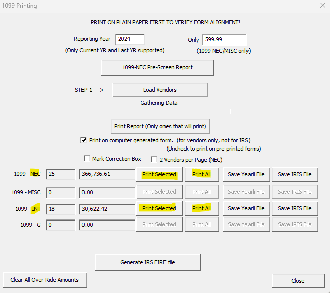 1099 Printing and e-Filing – Municipal Software Inc.