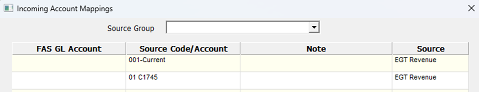 Incoming Account Mappings – Municipal Software Inc.